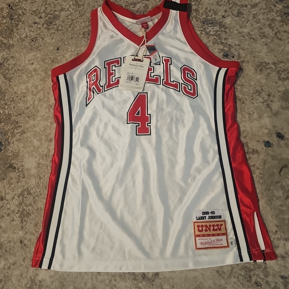 UNLV Running Rebels Authentic Mitchell And Ness 1989 Larry Johnson Size Large